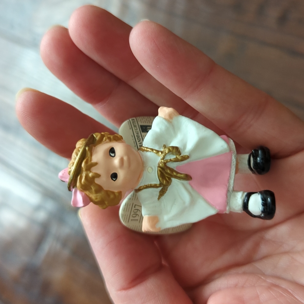 Vintage 1997 Hallmark Sue Tague "Granddaughter" Angel Ornament in Original Box